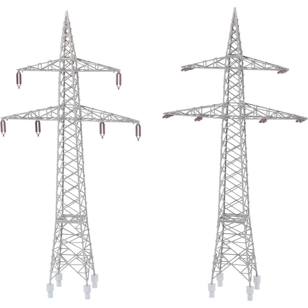 faller-2-freileitungsmasten-110-kv-h0-1-87-bausatz image 2
