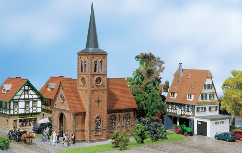 faller-kleinstadt-kirche-h0-modellbausatz-200-x-118-x-270-mm image 8