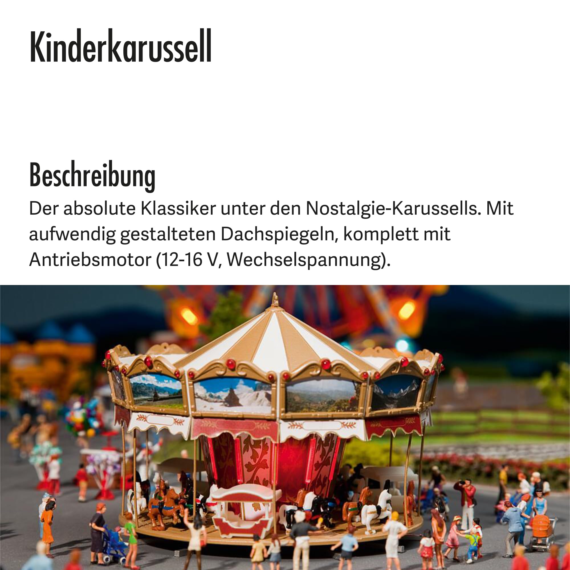 faller-kinderkarussell-modellbausatz-h0-121-x-90-mm-mit-motor image 3