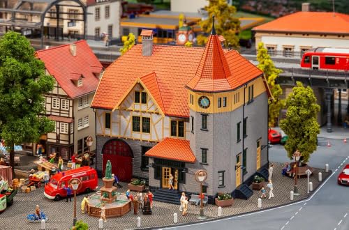 faller-rathaus-mit-feuerwehrgarage-geb-ude-bausatz-h0 image 4