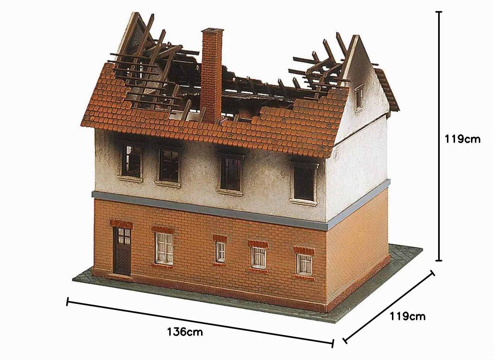 faller-brandruine-gasthaus-zur-sonne-bausatz-h0-136x119mm image 7