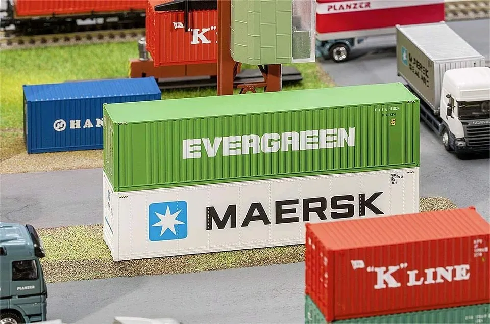 faller-40-hi-cube-container-evergreen-h0-1-87-zubeh-r image 1