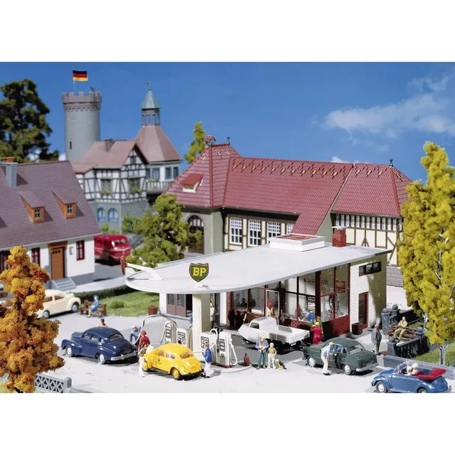 faller-130347-bp-tankstelle-h0-modellbausatz-50er-jahre image 1