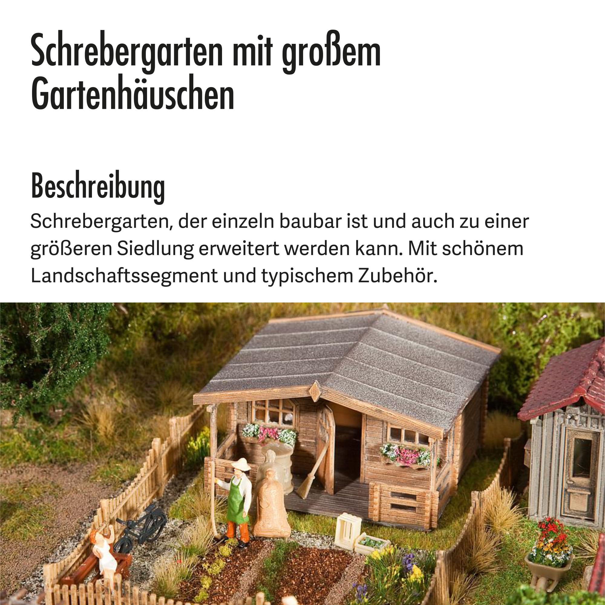 faller-schrebergarten-mit-gartenh-uschen-h0-68-teile image 3