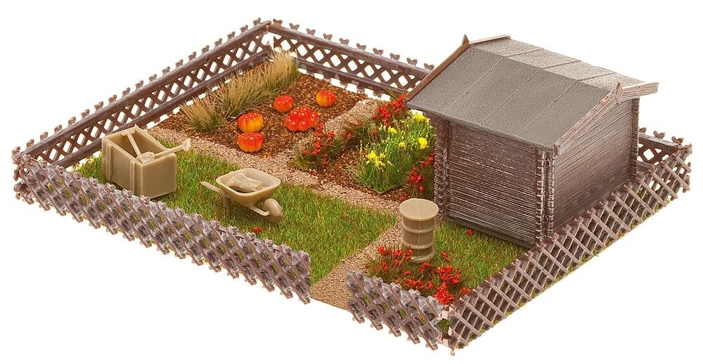 faller-180492-schrebergarten-mit-gartenh-uschen-bausatz-h0 image 2