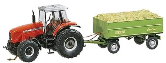 faller-161536-traktor-mf-mit-anh-nger-h0-wiking-epoche-v image 1