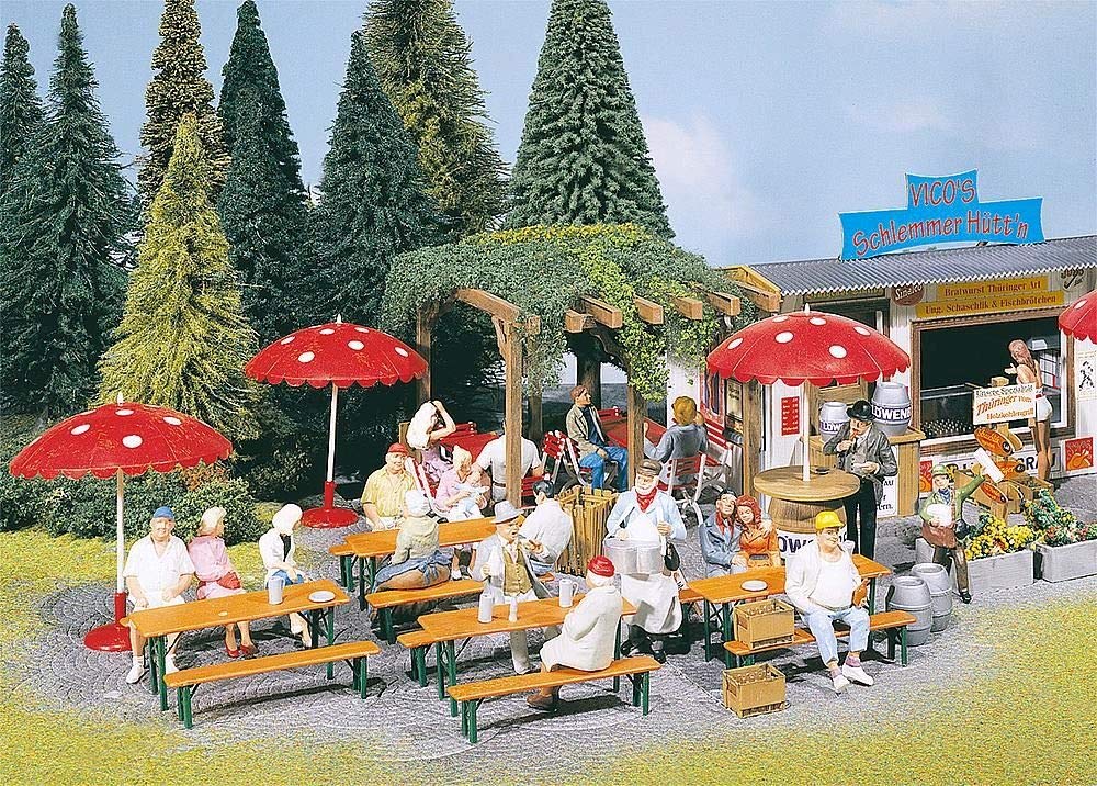 faller-pola-331765-biergarten-set-modellbausatz image 1