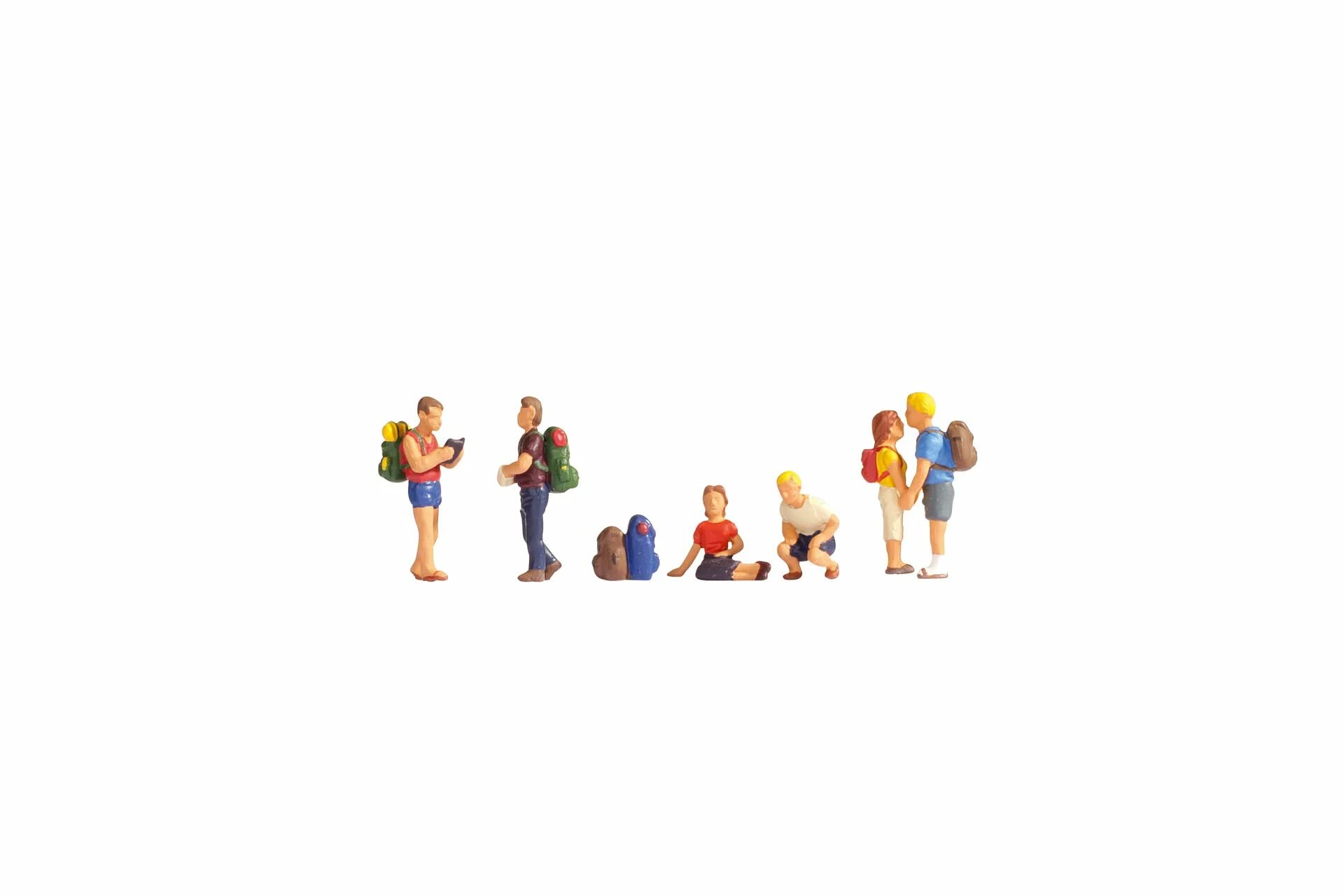 noch-wanderer-figuren-set-h0-1-87-6-handkolorierte-figuren image 1
