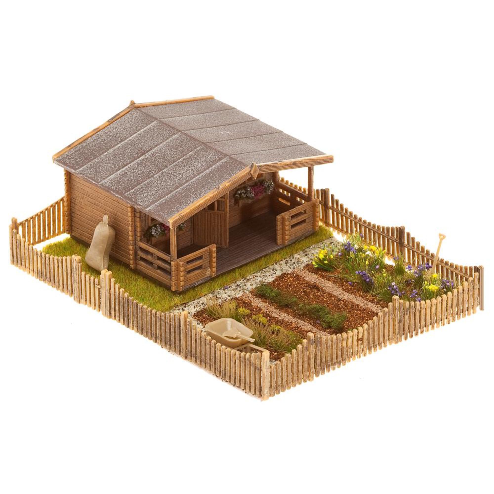 faller-schrebergarten-mit-gartenh-uschen-h0-68-teile image 1