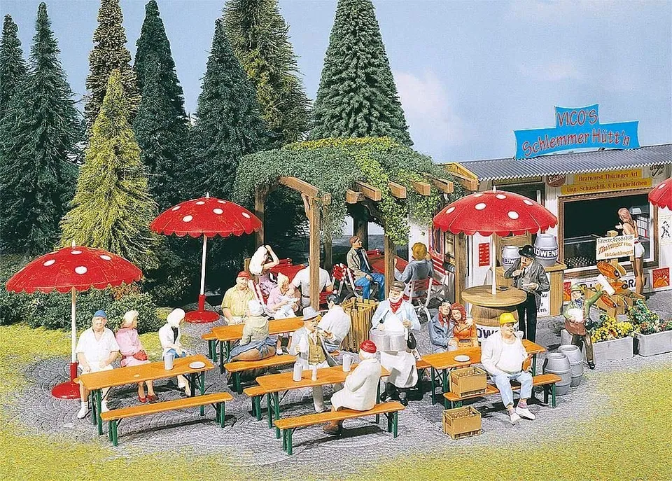 faller-pola-331765-biergarten-set-modellbausatz image 1
