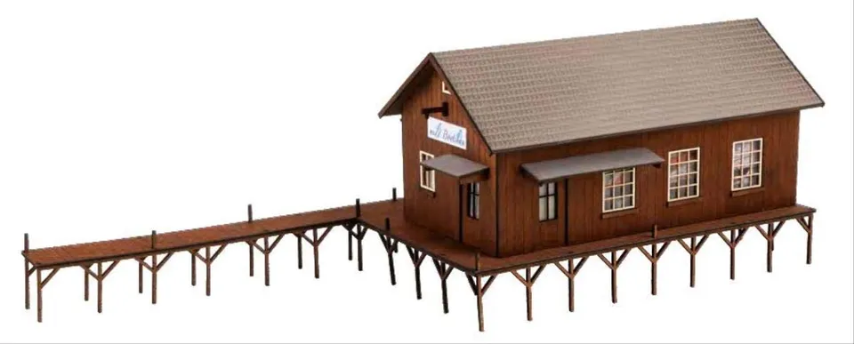 faller-bootshaus-lasercut-holzbausatz-mit-steg-spur-h0 image 1