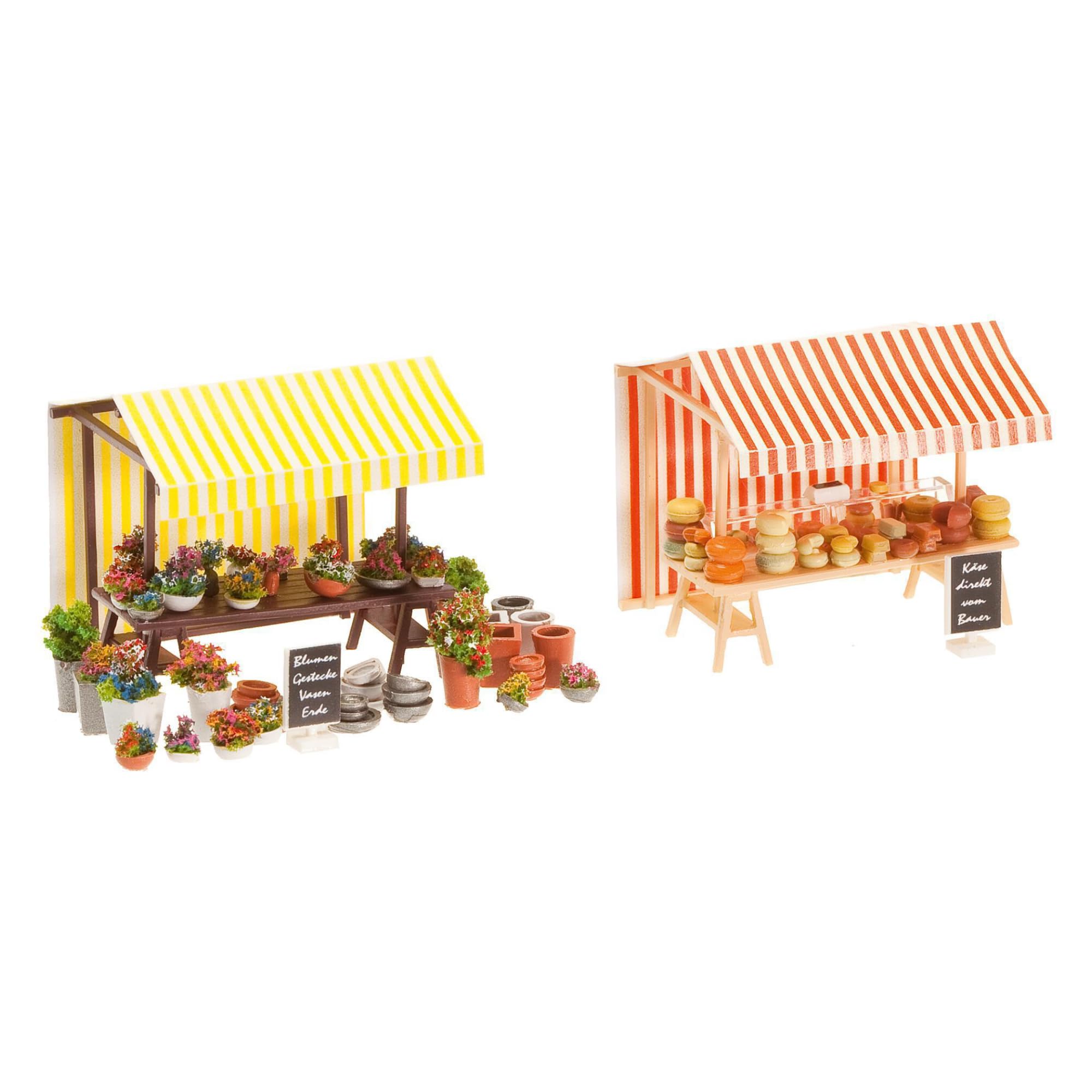 faller-180614-wochenmarkt-ii-blumen-und-k-sestand-bausatz-h0 image 1