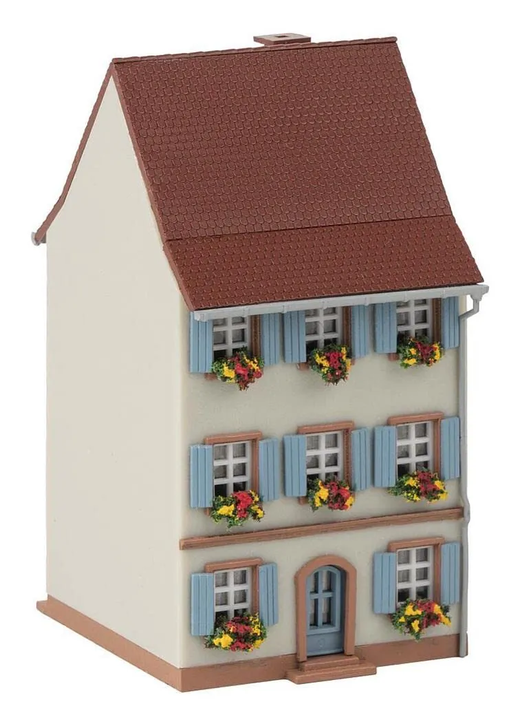 faller-232176-altstadthaus-mit-fensterl-den-geb-ude-bausatz-grau image 1