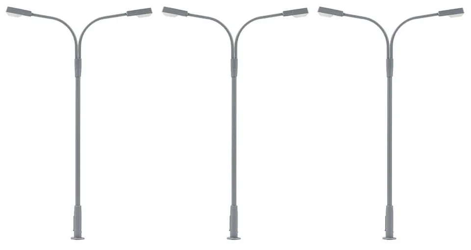 faller-180120-led-kofferleuchte-zweiarmig-kaltwei-3-st-ck-spur-h0 image 1