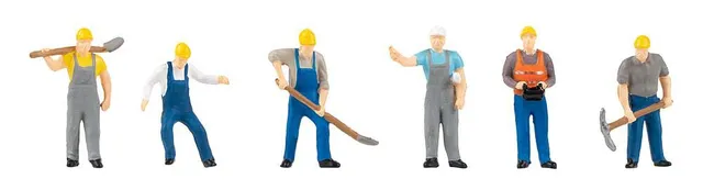 faller-stra-enbauarbeiter-figuren-set-spur-h0 image 1