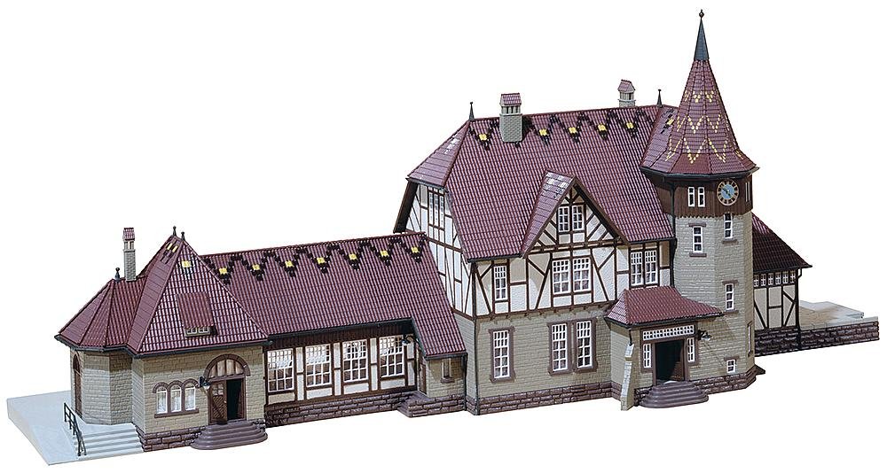 faller-bahnhof-schwarzburg-modellbausatz-h0-geb-ude-550-x-185-x-230-mm image 2