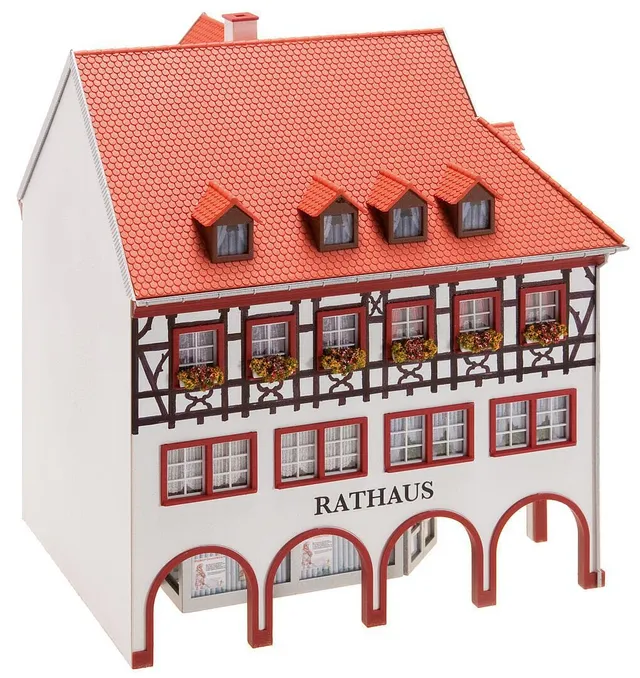faller-fa130491-rathaus-kleinstadt-fachwerk-bausatz-spur-h0 image 1