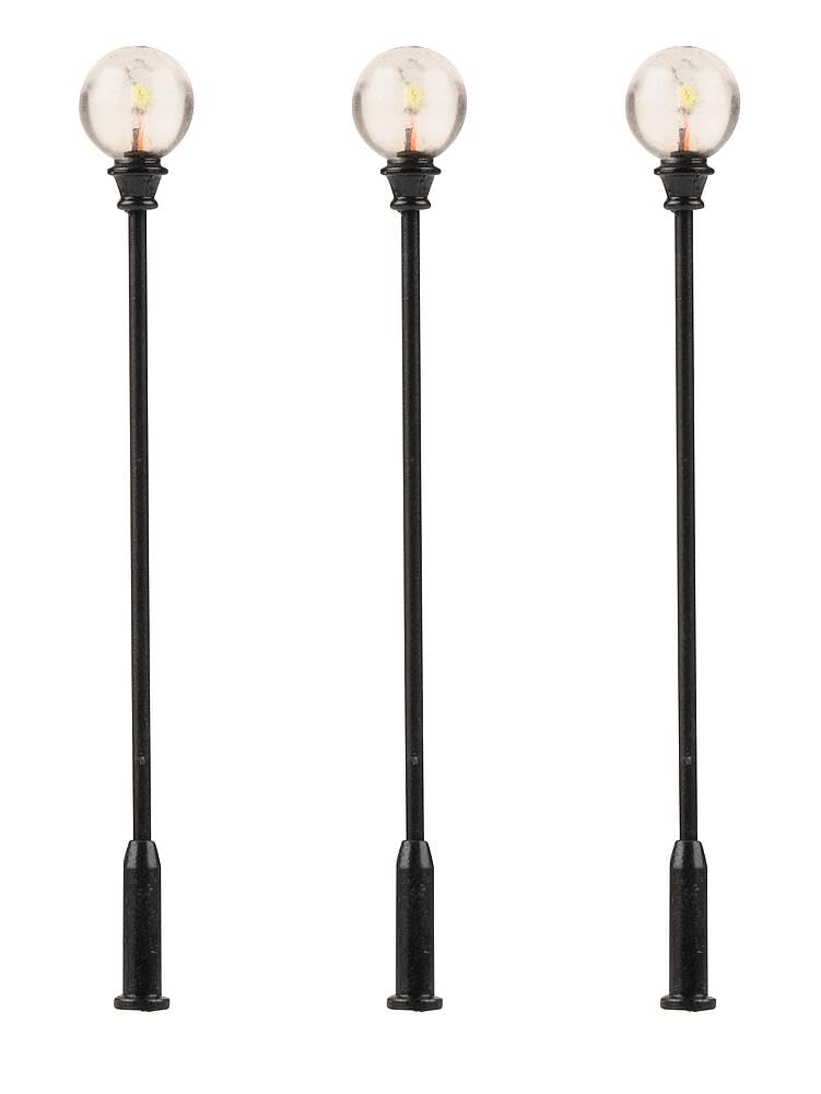 faller-led-parklaterne-kugel-aufsatzleuchte-warmwei-3-st-ck image 1
