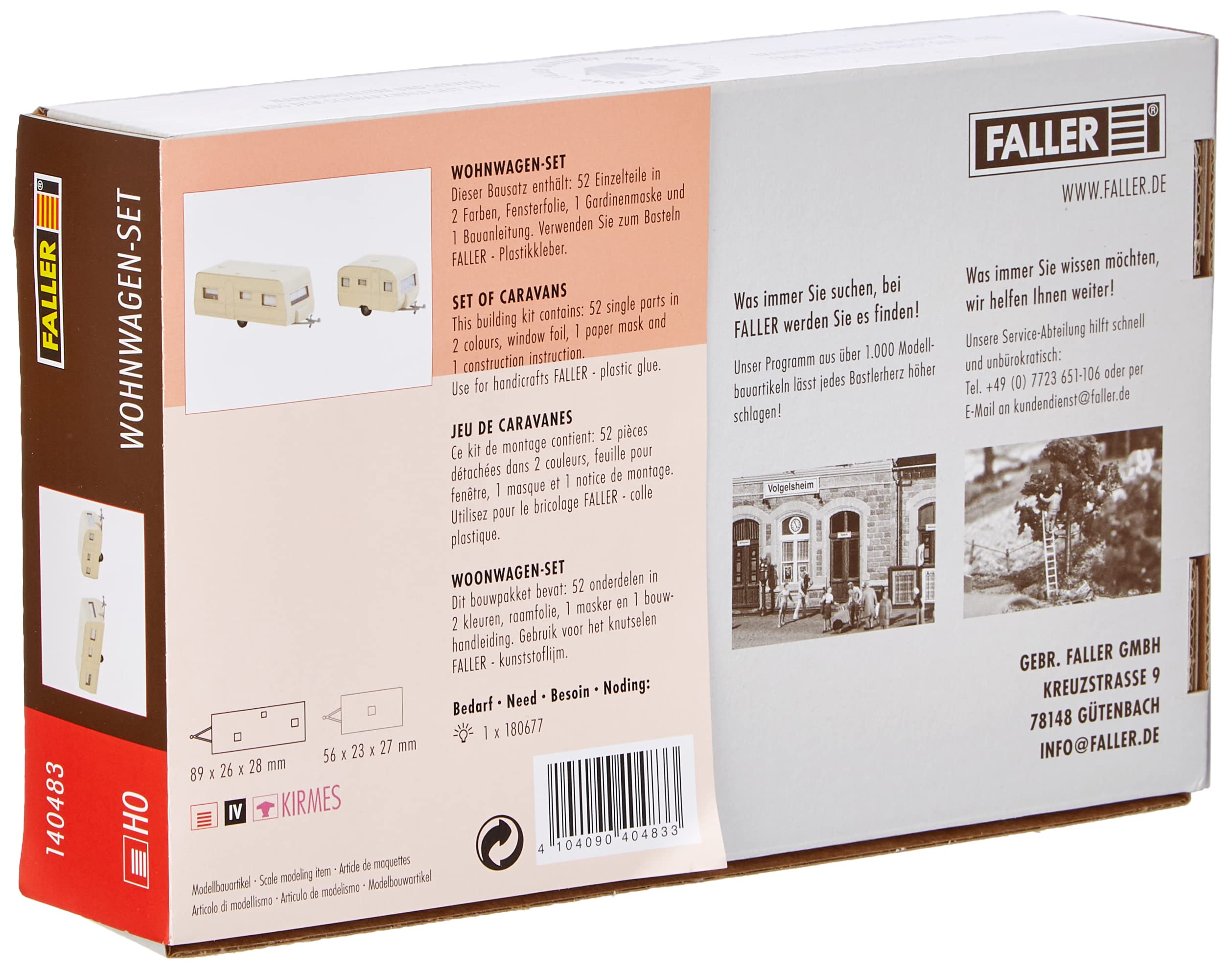 faller-fa-140483-wohnwagen-set-h0-2-caravans-70er-jahre image 4