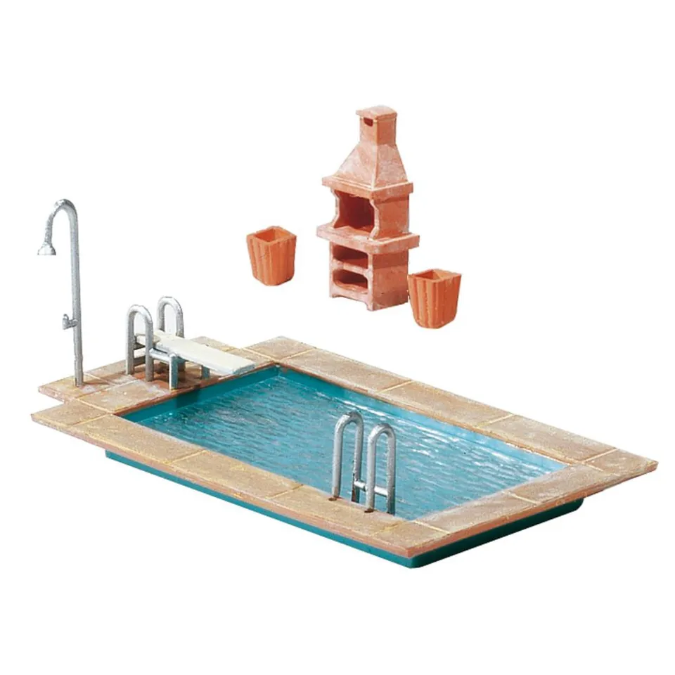 faller-swimming-pool-und-gartenhaus-h0-modellbausatz-57-teile image 1