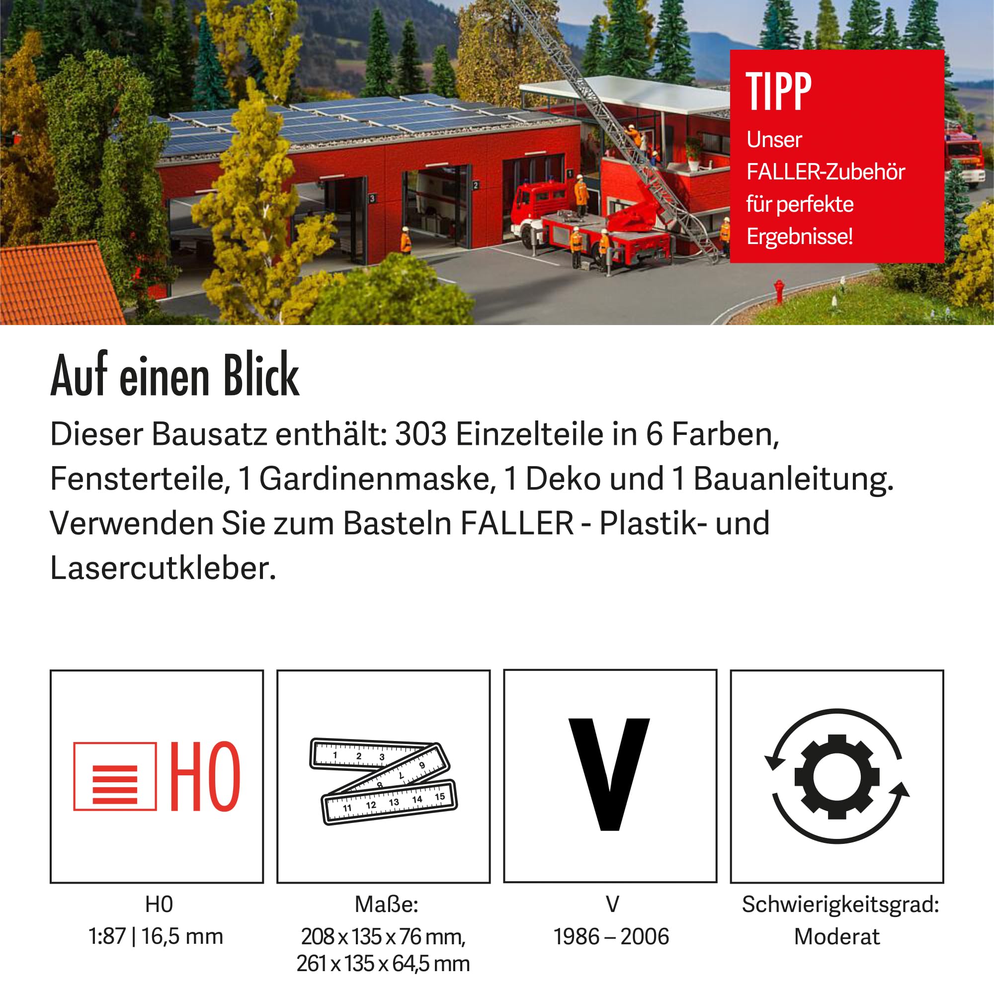 faller-moderne-feuerwache-h0-bausatz-303-teile image 4
