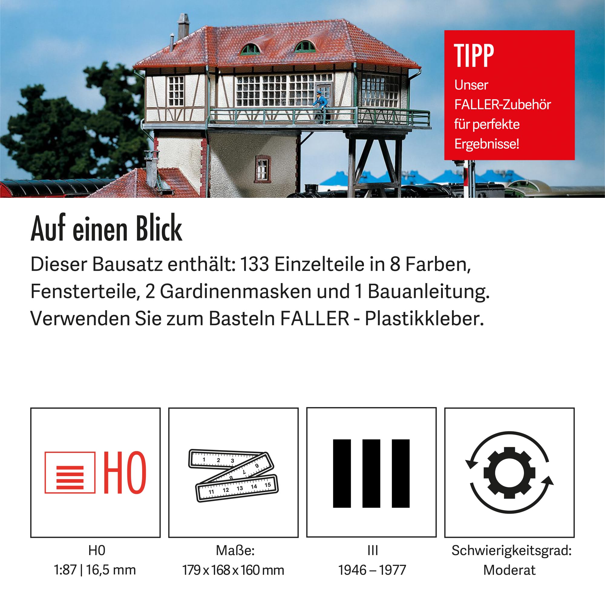 faller-reiterstellwerk-h0-bausatz-133-teile-179-x-168-x-160-mm image 4