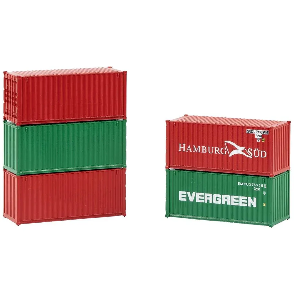 faller-182051-20-container-5er-set-spur-h0-69x28x30-mm image 1