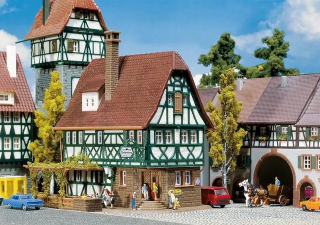 faller-232282-gasthof-rothenburg-bausatz-spur-n-wei-mit-laube image 1