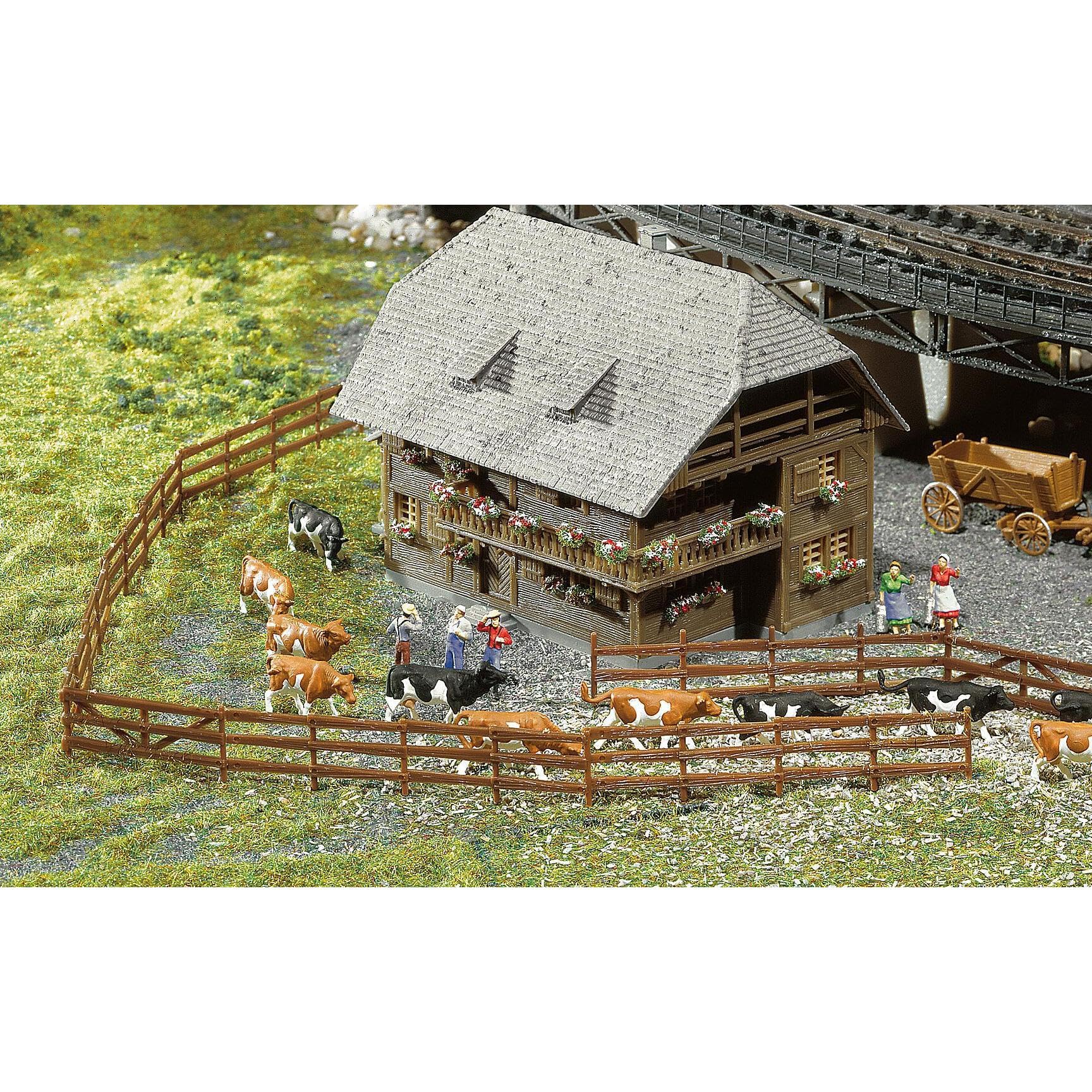 faller-272402-bonanza-zaun-spur-n-bausatz-braun image 1