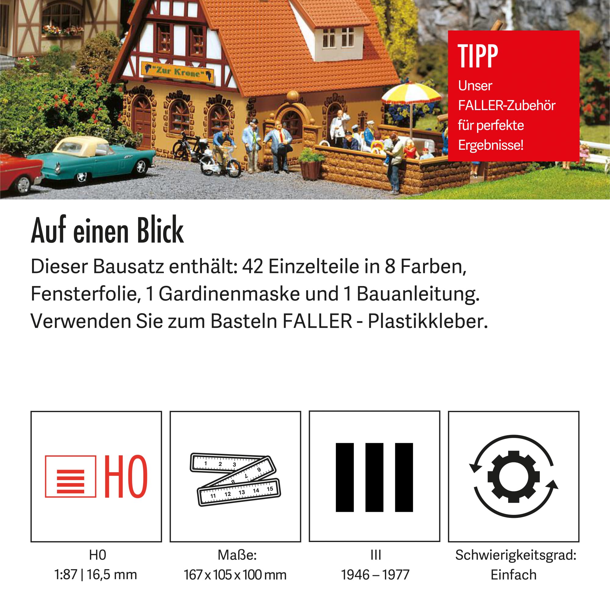 faller-gasthaus-zur-krone-h0-bausatz-167x105x100-mm-42-teile image 4