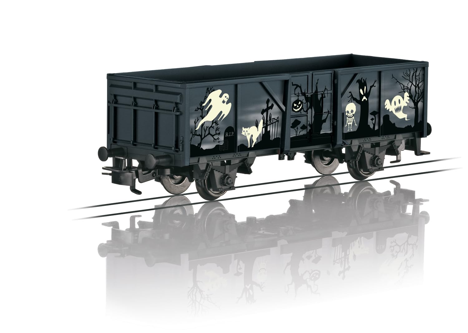 m-rklin-start-up-geisterwagen-glow-in-the-dark-h0-wagen-schwarz image 1