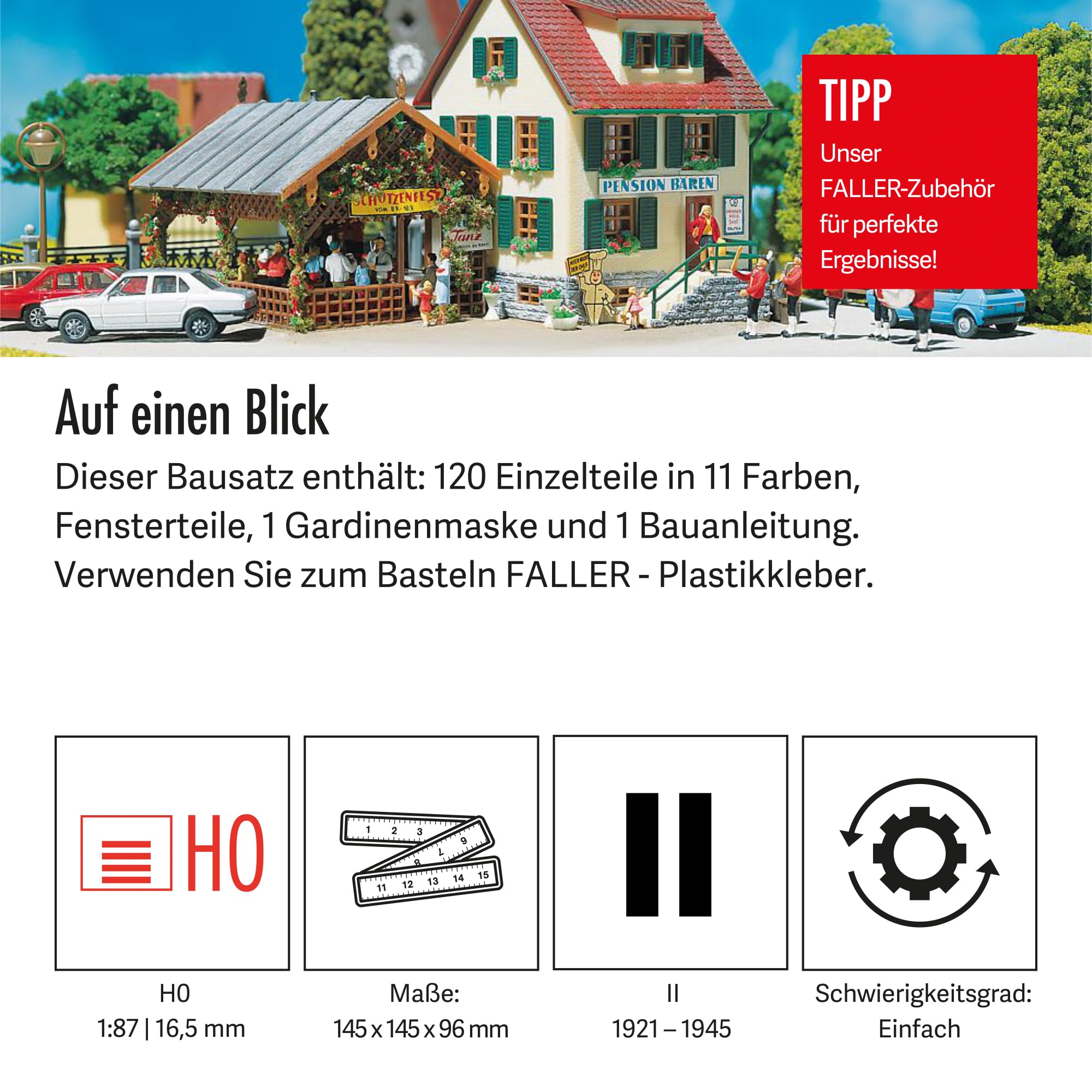 faller-dorfwirtschaft-h0-fachwerkhaus-modellbausatz-120-teile image 4