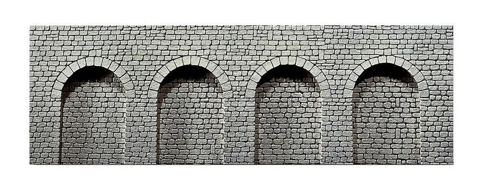 faller-272600-arkaden-naturstein-quader-grau-mit-rundbogen-spur-n image 1