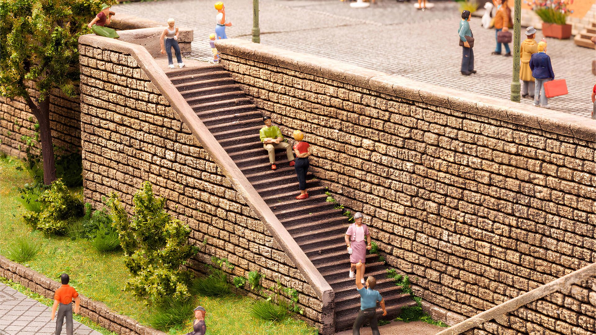 noch-h0-58303-treppen-set-naturstein-mauer-treppe image 2