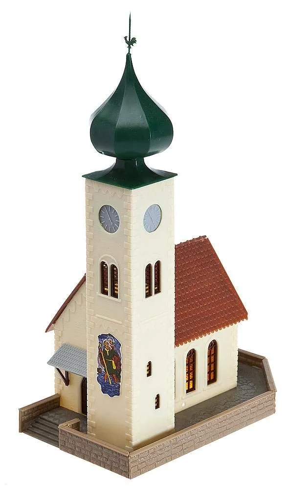 faller-130238-kirche-mit-3-wechsel-d-chern-bausatz-h0 image 1
