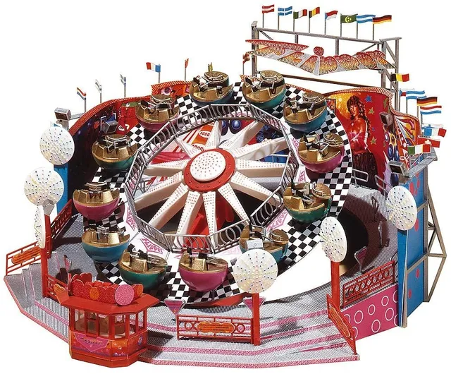 faller-karussell-flipper-h0-kirmes-bausatz-436-teile-motorisiert image 1
