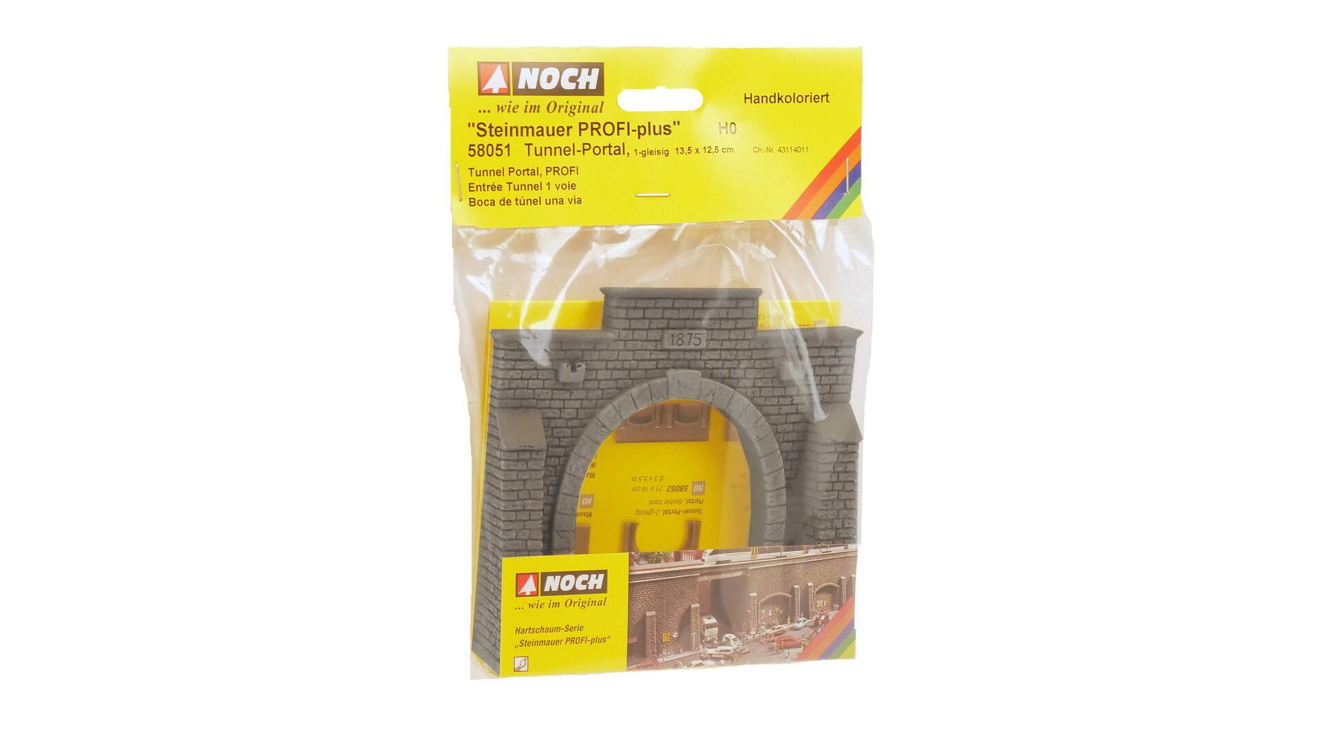 noch-profi-plus-tunnel-portal-1-gleisig-h0-13-5-x-12-5-cm image 2