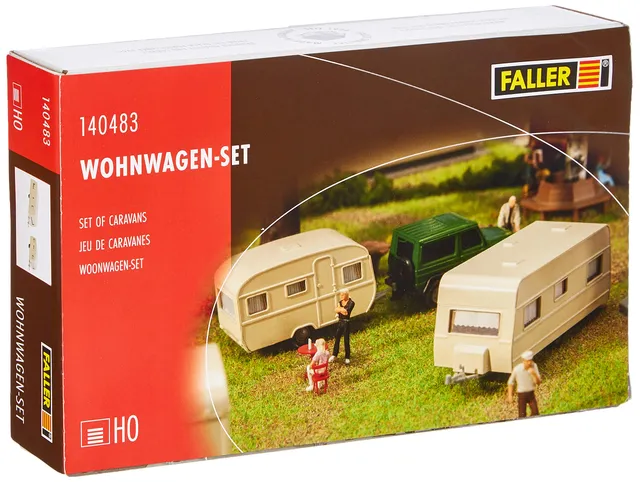 faller-fa-140483-wohnwagen-set-h0-2-caravans-70er-jahre image 1