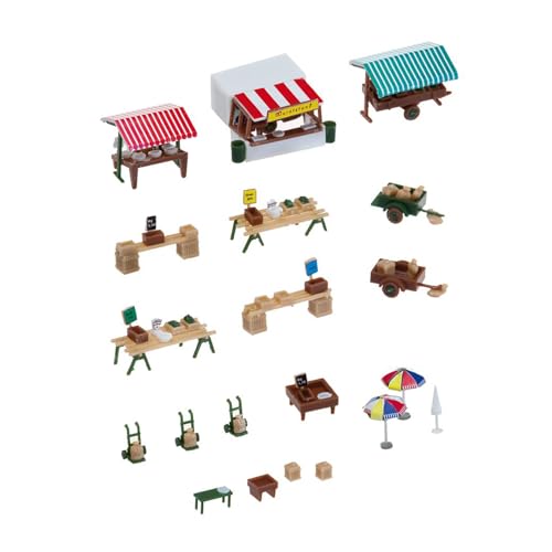 faller-wochenmarkt-modellbausatz-spur-n-mit-w-rstchenstand-147-teile-epoche-3 image 7