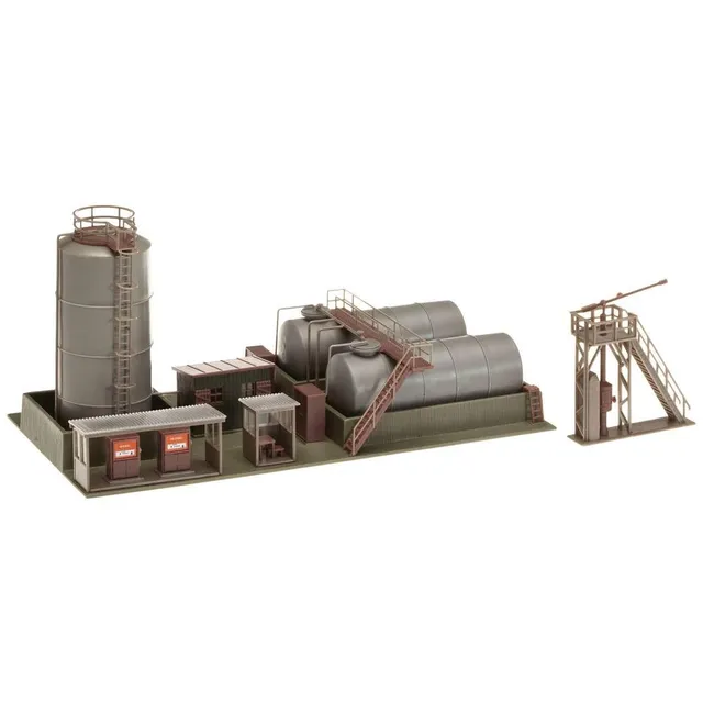 faller-120157-llager-mit-dieseltankstelle-und-lkran-geb-udebausatz-spur-h0 image 1