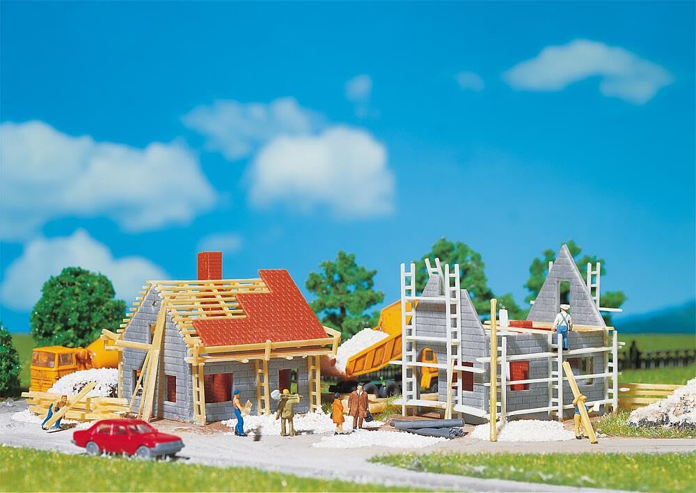 faller-232223-2-h-uschen-im-bau-baustellen-holzfarbe-spur-n image 1