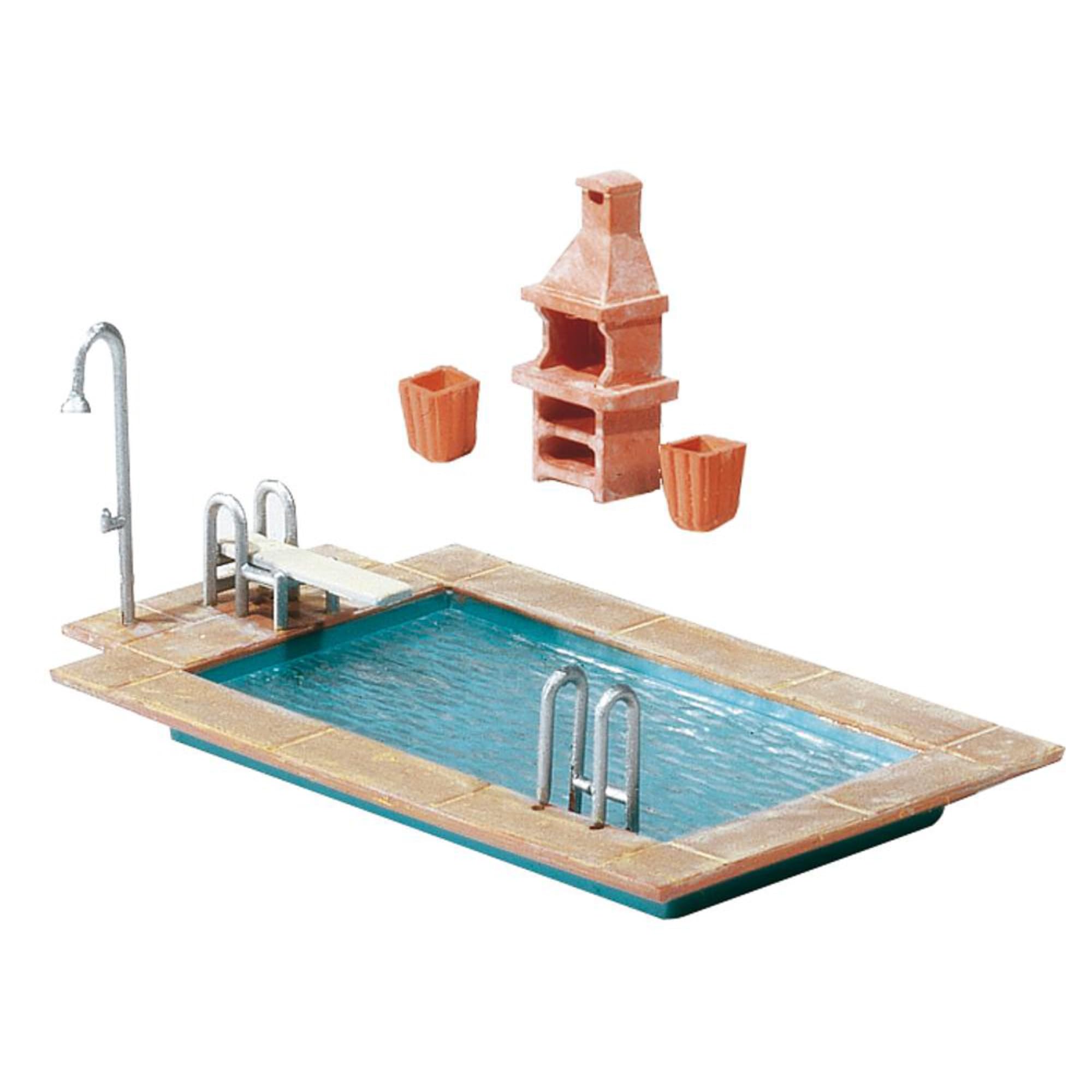 faller-swimming-pool-und-gartenhaus-h0-modellbausatz-57-teile image 1