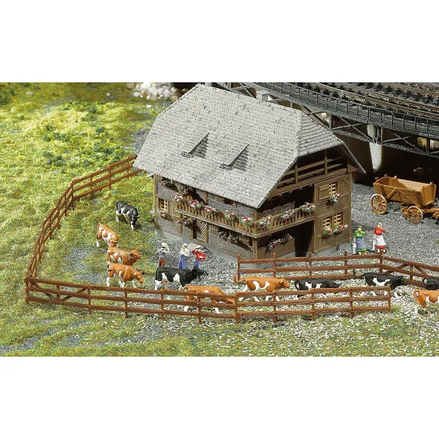 faller-272402-bonanza-zaun-spur-n-bausatz-braun image 1