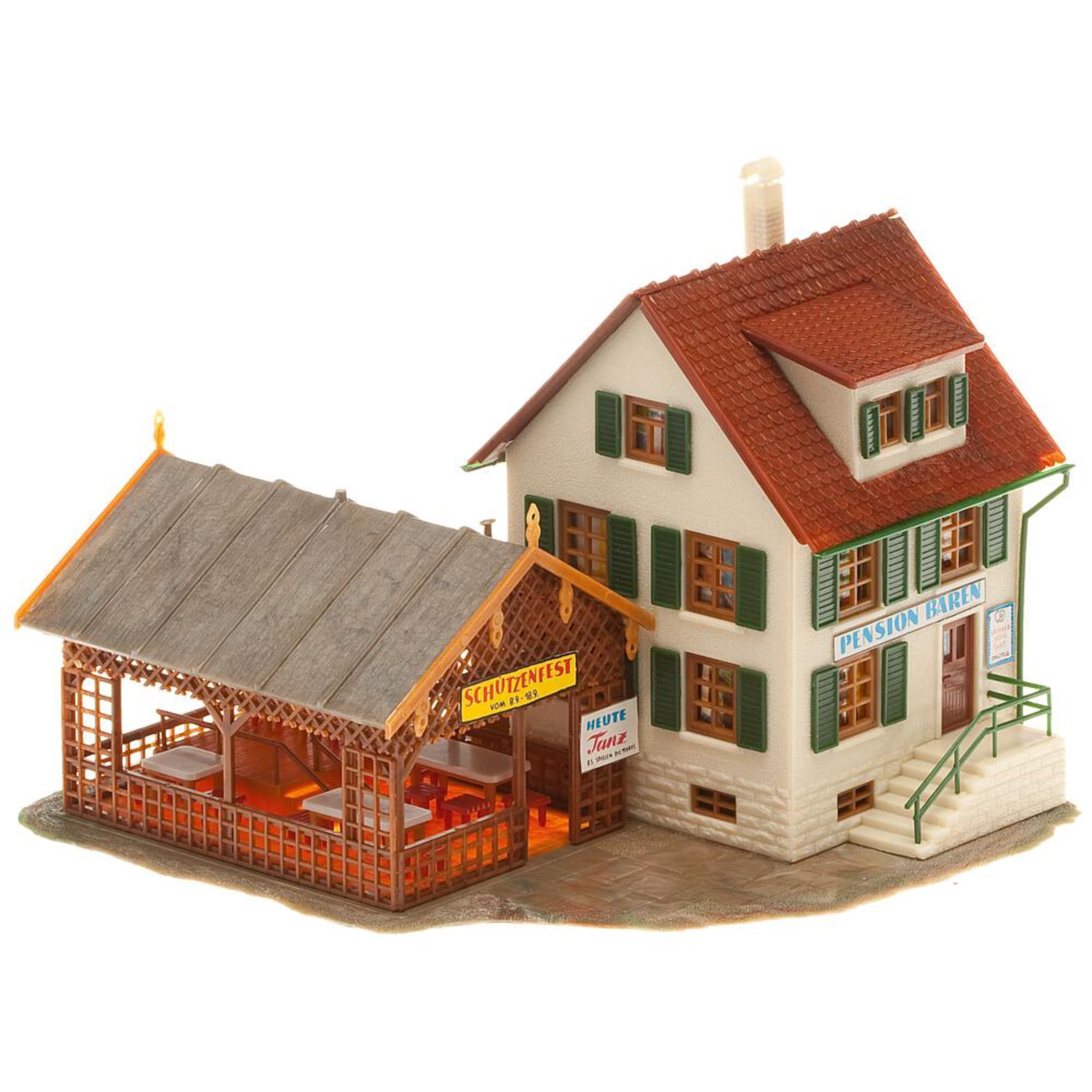 faller-dorfwirtschaft-h0-fachwerkhaus-modellbausatz-120-teile image 1