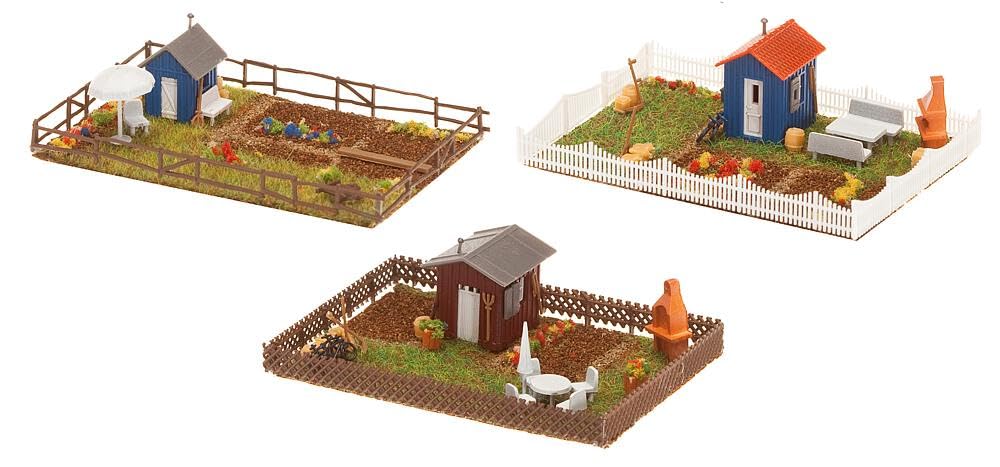 faller-272551-schrebergartenset-2-spur-n-wei-kleingarten-anlage image 2