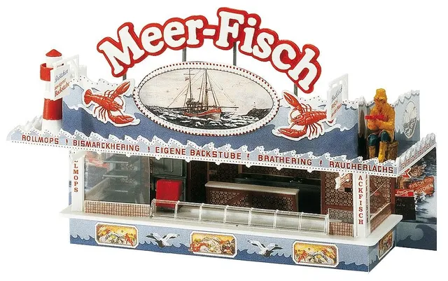 faller-140445-kirmesbude-meer-fisch-h0-geb-ude-bausatz image 1