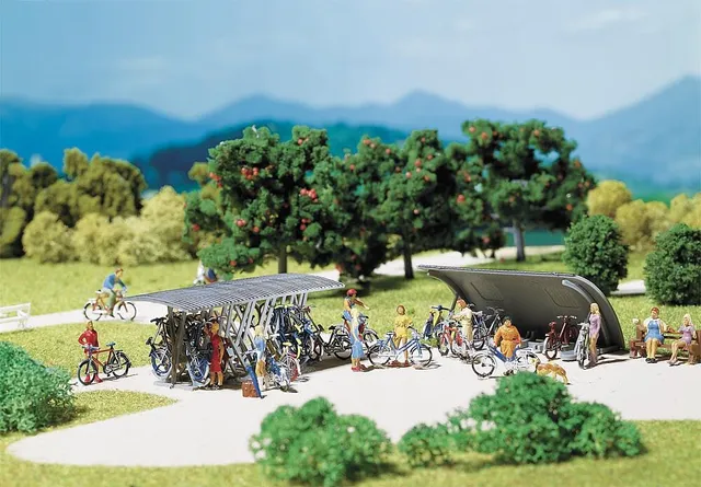 faller-272535-fahrradst-nder-mit-fahrr-dern-2-st-nder-16-r-der-spur-n image 1