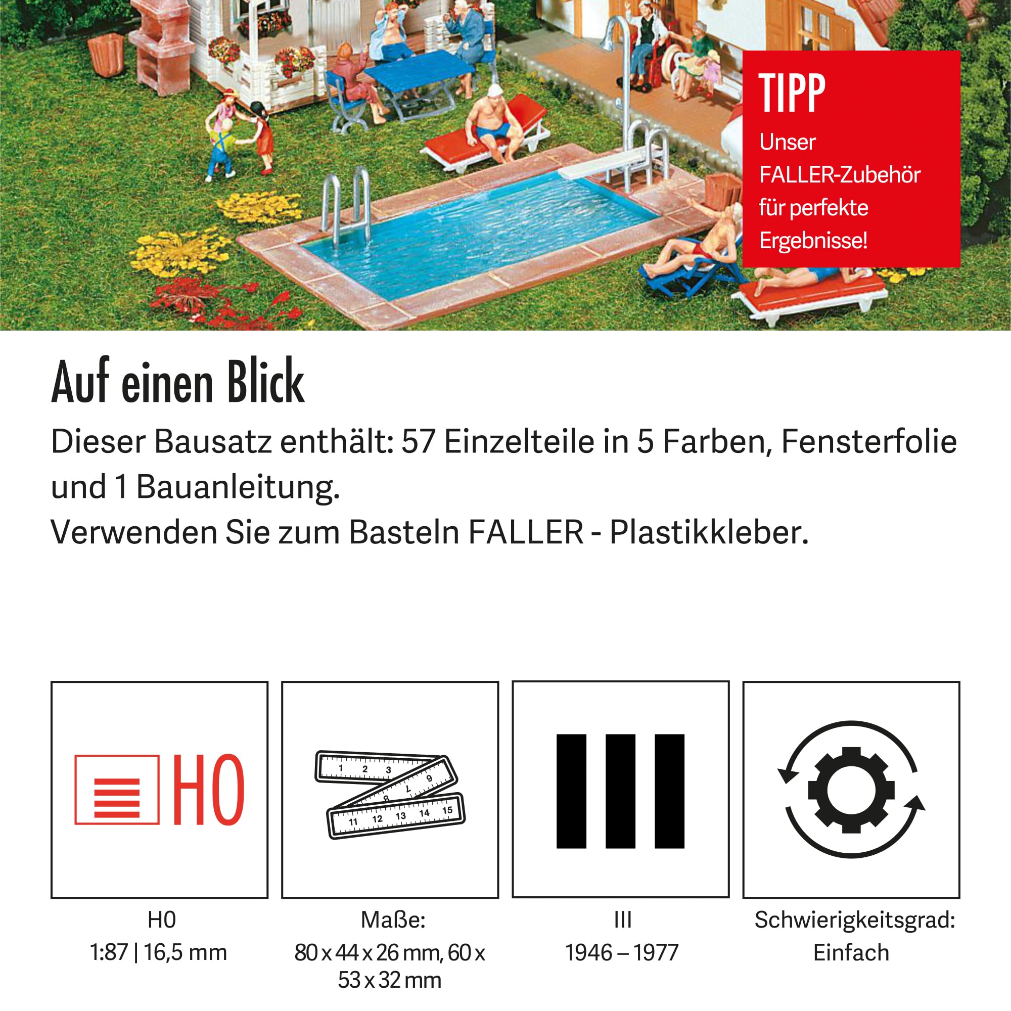 faller-swimming-pool-und-gartenhaus-h0-modellbausatz-57-teile image 4