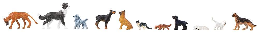 faller-151902-hunde-und-katzen-figuren-set-h0 image 1