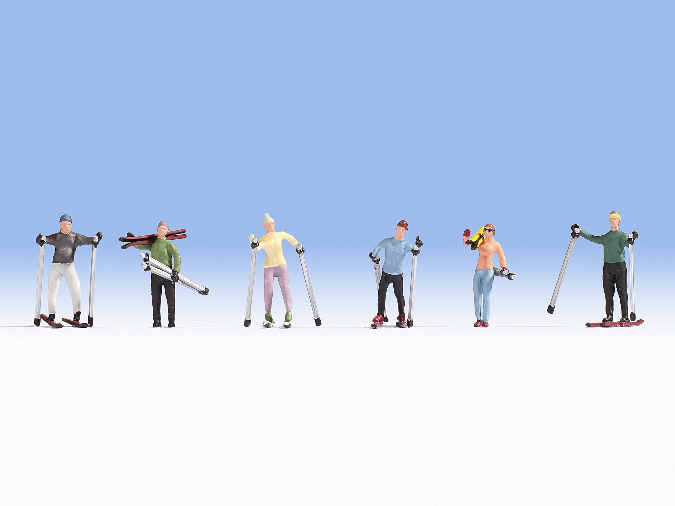 noch-skifahrer-figuren-set-h0-6-miniatur-figuren-wintersport image 1